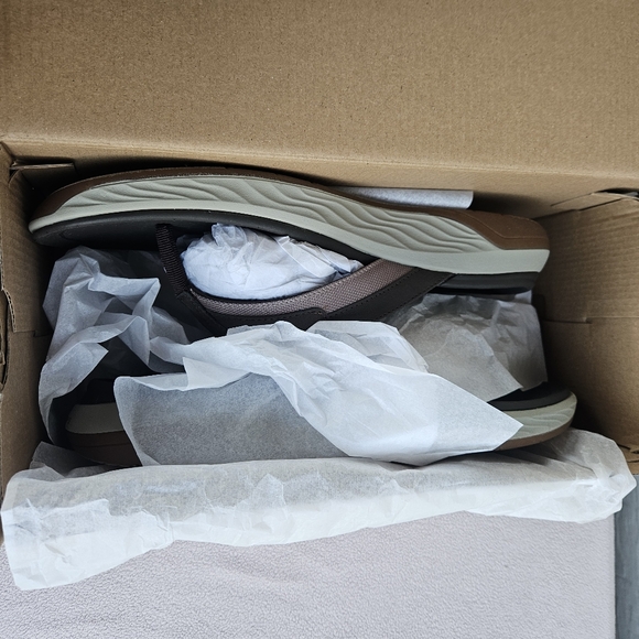 Skechers Silva Falco Thong Flip Flop Sandal Men 12 Brown Relaxed Fit Vegan - Picture 10 of 11